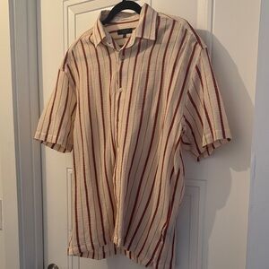 Ted Baker London Cream and Red Striped Shirt